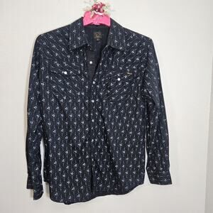 O'Neill Men's Modern Western Pearl Snap Button Shirt Rockabilly Retro Size M